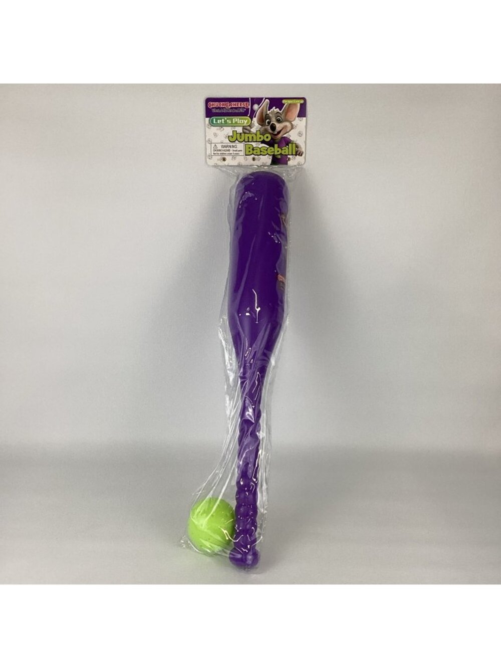Chuck E Cheese Jumbo Purple Baseball Bat Green Ball Ticket Prize 2025 CEC Toy